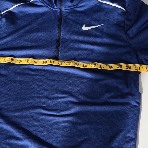Nike Men's Blue Dri Fit Quarter-Zip L - Picture 5 of 9